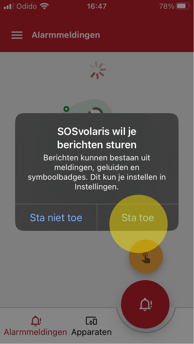 Berichten SOSvolaris app iOS