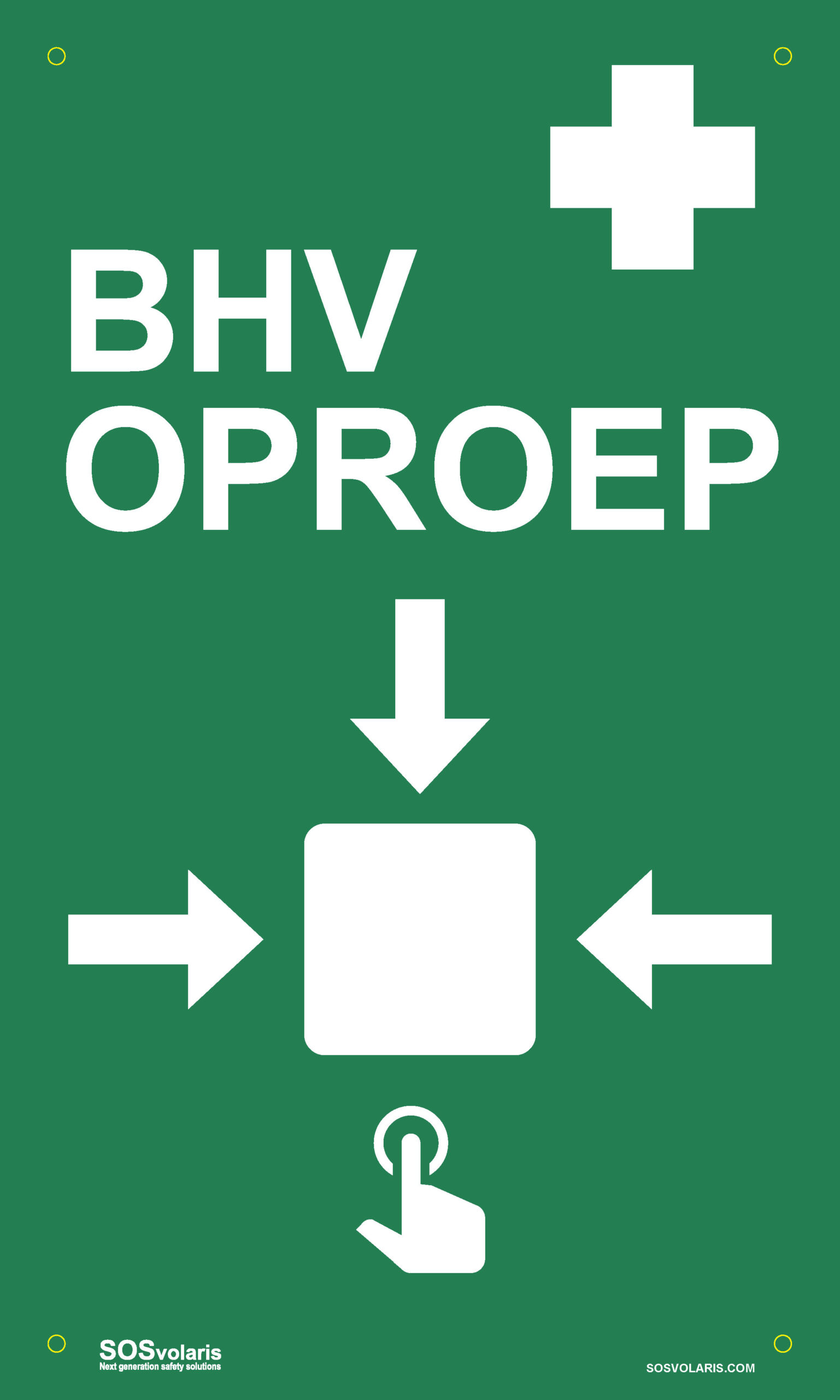 BHV bord 30x50 cm_V3 bhv oproep, bhv bord