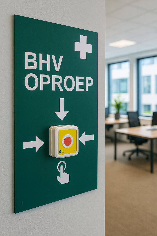 BHV-knop voor directe alarmering bij noodsituaties