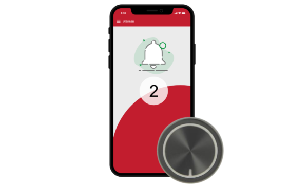Emerit e-B10: externe noodknop met man down detectie voor de SOSvolaris alarmeringsapp
